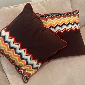 Chevron Patterned Throw Pillows